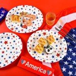 Elyxio Patriotic Star Disposable Party Plates - 25 Pack