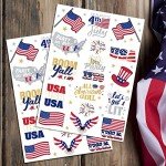 Patriotic Glitter Temporary Tattoos for Fourth of July