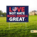 Love Not Hate America Yard Sign – Vote 2024