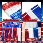 Red, White, and Blue Tinsel Curtains - 3 Pack