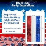 Red, White, and Blue Tinsel Curtains - 3 Pack