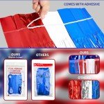 Red, White, and Blue Tinsel Curtains - 3 Pack