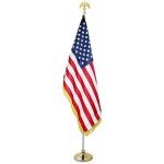 Telescoping Indoor Flag Pole Kit with Eagle Topper