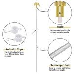 Telescoping Indoor Flag Pole Kit with Eagle Topper