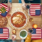 40Pcs American Flag Disposable Paper Plates