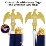 Telescoping Indoor Flag Pole Kit with Eagle Topper