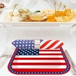40Pcs American Flag Disposable Paper Plates