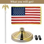 Telescoping Indoor Flag Pole Kit with Eagle Topper
