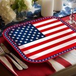 40Pcs American Flag Disposable Paper Plates