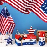 8-Piece 4th of July Tiered Tray Decor Set