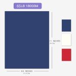 Patriotic Cardstock Pack - 30 Sheets Red, White, Blue