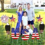 Patriotic 4th of July Yard Signs - Set of 8