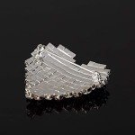 American Flag Heart Brooch Pin for Women