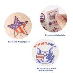 18 Sheets Waterproof 4th of July Tattoos