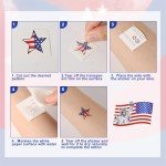 18 Sheets Waterproof 4th of July Tattoos