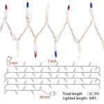 200 Count Patriotic Mini String Lights - 50 Feet