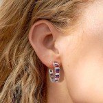 American Flag Hoop Earrings for Women