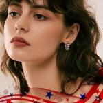 American Flag Hoop Earrings for Women