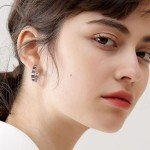 American Flag Hoop Earrings for Women