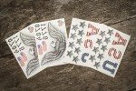 All American USA Face Temporary Tattoos (2-Pack)