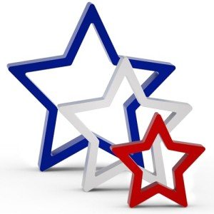 Patriotic Wooden Star Decor for Independence Day