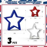 Patriotic Wooden Star Decor for Independence Day