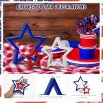 Patriotic Wooden Star Decor for Independence Day