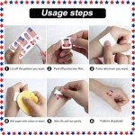 10 Sheets of Patriotic 4th of July Face Tattoos