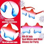 Patriotic 4th of July Star Glasses Set