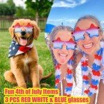 Patriotic 4th of July Star Glasses Set