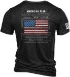 Nine Line Patriotic Flag Schematic T-Shirt