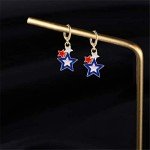 Patriotic USA Flag Huggie & Dangle Earrings