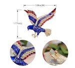 USA Patriotic Eagle Rhinestone Brooch Pin