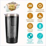 American Flag Gifts Set: Tumbler, Mug & Knife
