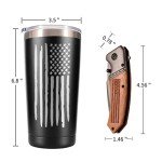 American Flag Gifts Set: Tumbler, Mug & Knife