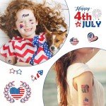 60 Patriotic Temporary Tattoos for Independence Day