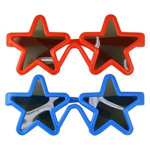 Kids' Patriotic Star-Shaped Sunglasses - 12 Pack