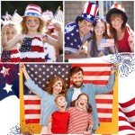 Fourth of July Patriotic Temporary Tattoos - 20 Sheets