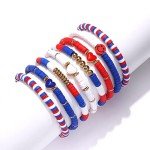 4th of July Red, White & Blue Bracelet Set