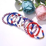 4th of July Red, White & Blue Bracelet Set