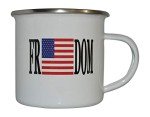 USA Freedom Flag Camp Mug for Veterans and Patriots
