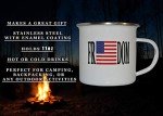 USA Freedom Flag Camp Mug for Veterans and Patriots