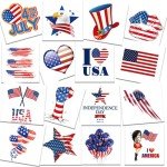 20 Sheets of American Flag Temporary Tattoos