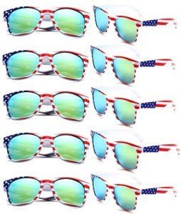 American Flag Sunglasses - 10 Pack for July 4th