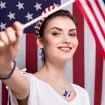 Red, White, and Blue Patriotic Star Necklace