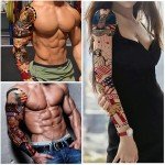 6-Pack Patriotic Full Arm Temporary Tattoo Sleeves