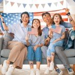 USA Flag Dog Temporary Tattoos – 72 Pack