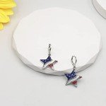 Red, White, and Blue Star Earrings for Independence Day