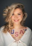 American Beauty Face Temporary Tattoo - USA Pride