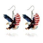 American Flag Dangle Earrings for Women - Patriotic
